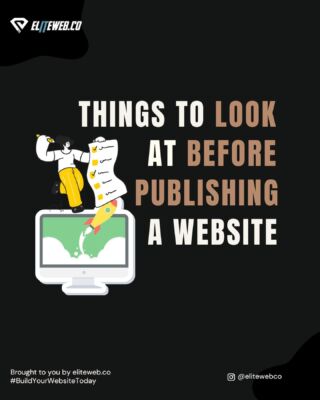 Quick and Easy tips before you publish your website! Get super-fast hosting with Elite today🌐
#elitewebco #website #websitepublish #tips #meta #seo #hosting #hostingcompany #buildyourwebsitetoday